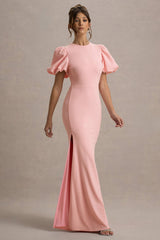 Love Letters | Pink Puff-Sleeve Maxi Dress